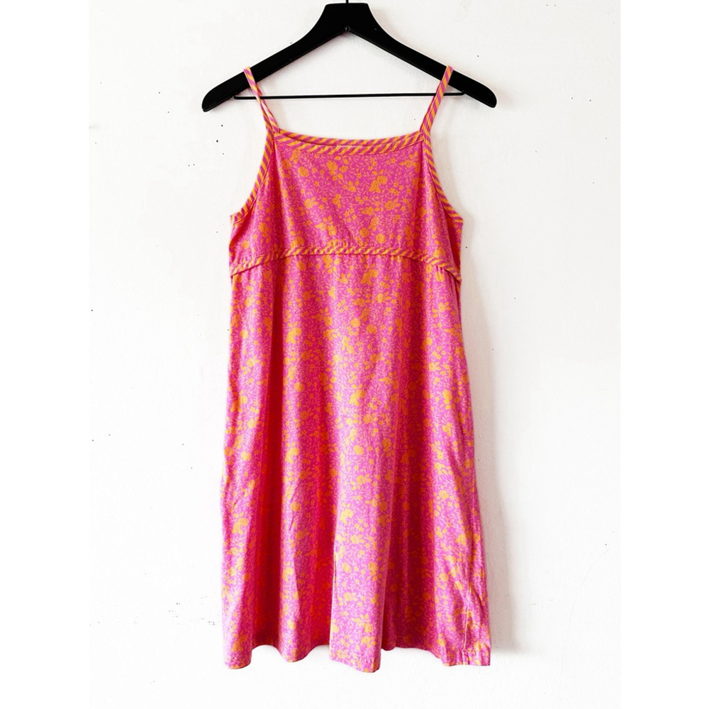 Hanna Andersson Girls XL 160 Pink Floral Cotton Sundress